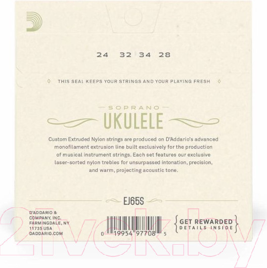 Изображение товара Струны для укулеле D'Addario EJ65S