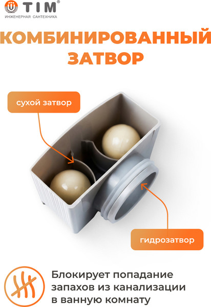 Изображение товара Трап для душа Tim BAD455002