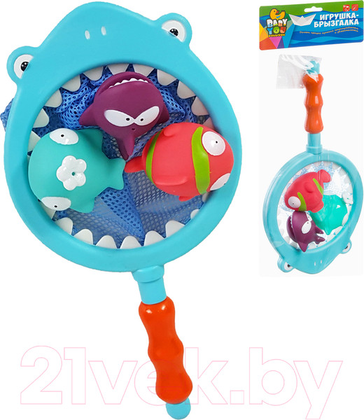 Изображение товара Игра для ванной Bondibon Сачок-акула / ВВ3130