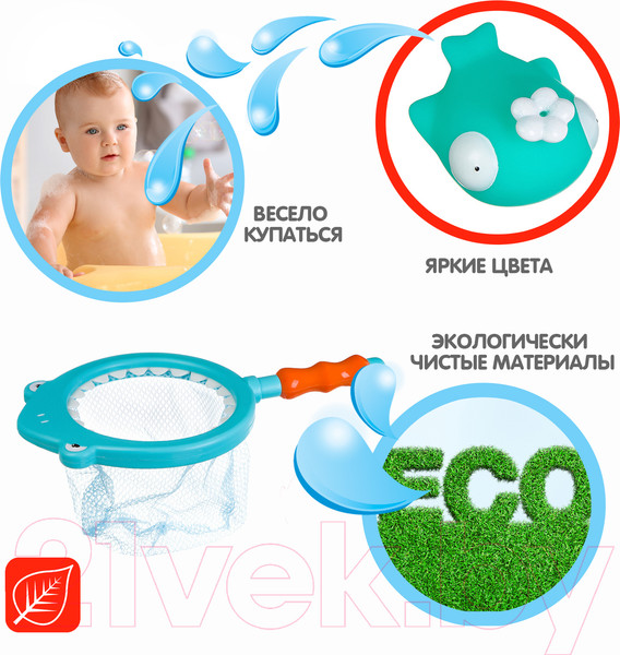 Изображение товара Игра для ванной Bondibon Сачок-акула / ВВ3130