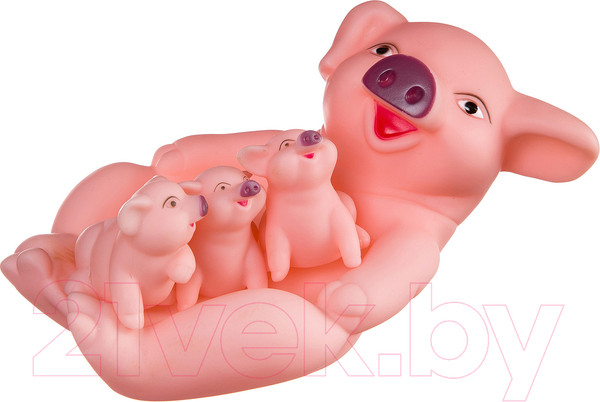 Изображение товара Игрушка для ванной Bondibon Свинья с поросятами / ВВ2754 (4шт)