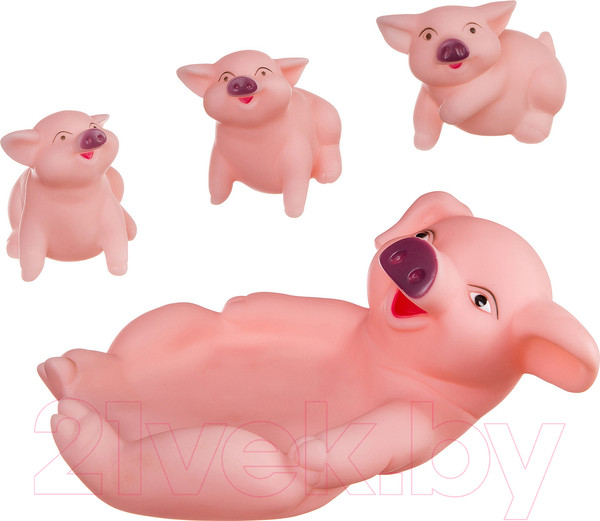 Изображение товара Игрушка для ванной Bondibon Свинья с поросятами / ВВ2754 (4шт)