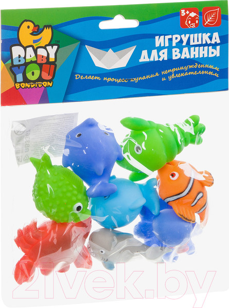 Изображение товара Набор игрушек для ванной Bondibon Подводный мир / ВВ3367 (8шт)