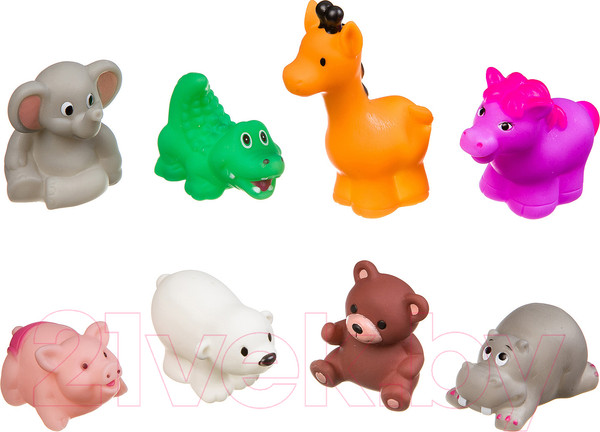 Изображение товара Набор игрушек для ванной Bondibon Зоопарк / ВВ3369 (8шт)
