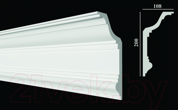 Изображение товара Плинтус потолочный Decor-Dizayn DD513 (200x108x2000)
