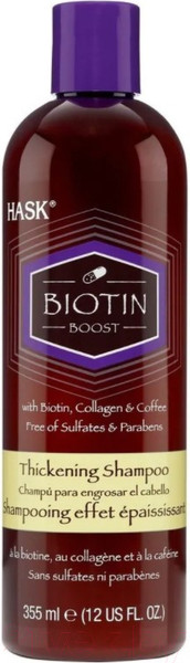 Изображение товара Шампунь для волос HASK Уплотняющий для тонких волос с биотином (355мл)