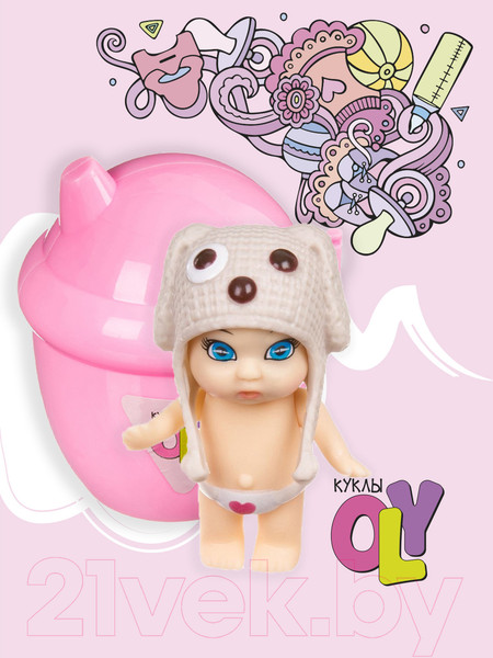 Изображение товара Кукла с аксессуарами Bondibon OLY в шапочке-ушанке / ВВ3852