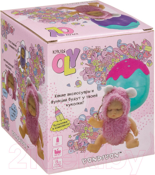 Изображение товара Кукла с аксессуарами Bondibon OLY спящая / ВВ3879