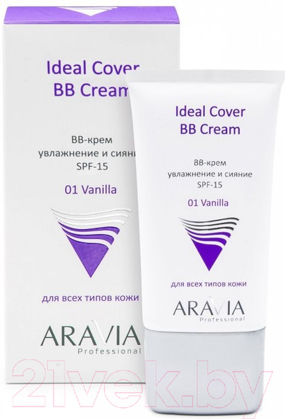 Изображение товара BB-крем Aravia Professional Увлажняющий SPF15 Ideal Cover BB-Cream Vanilla 01 (50мл)