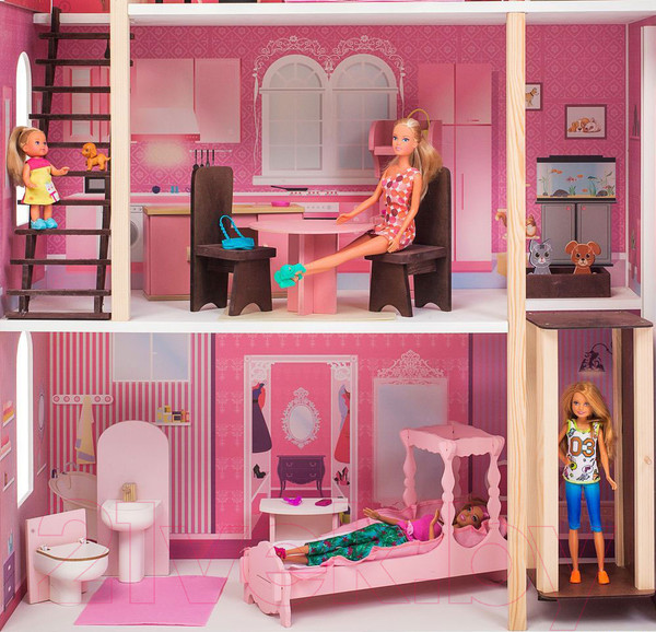 Изображение товара Кукольный домик Paremo Монте-Роза с мебелью / PD318-03