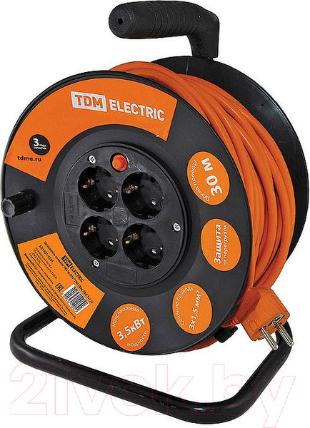 Изображение товара Удлинитель на катушке TDM SQ1301-0534