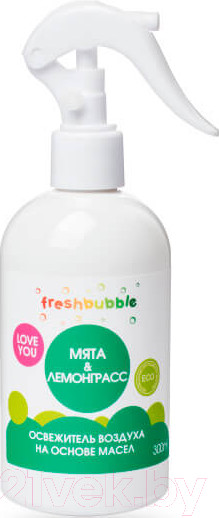Изображение товара Освежитель воздуха Freshbubble Экологичный на основе масел мяты и лемонграсса (300мл)