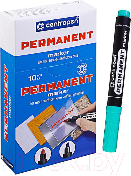 Изображение товара Маркер перманентный Centropen 2.5мм / 8566 0110 (зеленый)