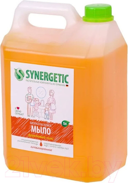 Изображение товара Мыло жидкое Synergetic Биоразлагаемое фруктовый микс (5л)