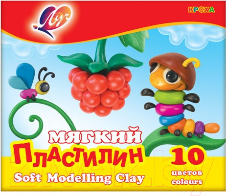 Изображение товара Пластилин восковой ЛУЧ Кроха / 12С 875-08 (10цв)