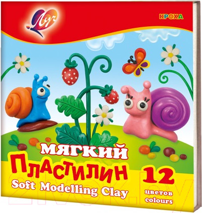 Изображение товара Пластилин восковой ЛУЧ Кроха / 23С 1484-08 (12цв)