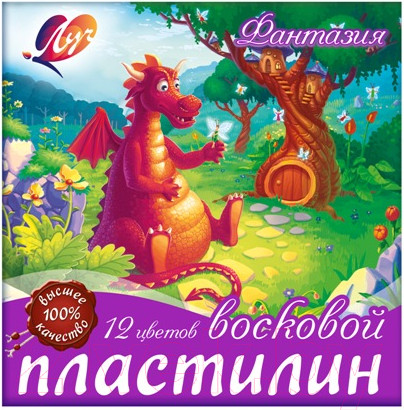 Изображение товара Пластилин восковой ЛУЧ Фантазия / 25С 1523-08 (12цв)
