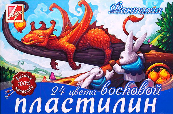 Изображение товара Пластилин восковой ЛУЧ Фантазия / 25С 1525-08 (24цв)