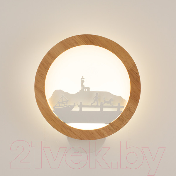 Изображение товара Бра Home Light Астерия C053-2 (дерево/белый)