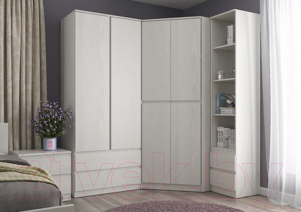 Изображение товара Стеллаж Евва Турин ТР-4T2S-01/YA-S (ясень снежный)