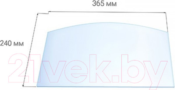 Изображение товара Стекло для печной двери Везувий 230
