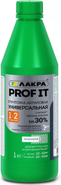 Изображение товара Грунтовка Лакра Prof IT акриловая универсальная (1кг)