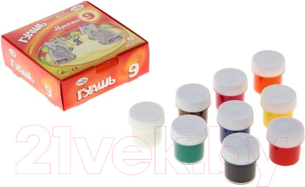 Изображение товара Гуашь ГАММА Мультики / 221031 (9цв)