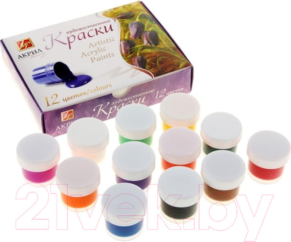Изображение товара Акриловые краски ЛУЧ Художественные / 22С 1409-08 (12цв)