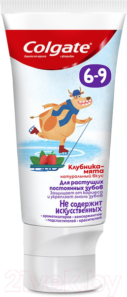 Изображение товара Зубная паста Colgate Для детей 6-9 лет. Клубника и мята с фторидом (60мл)