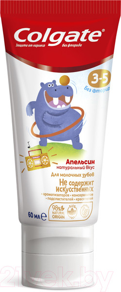 Изображение товара Зубная паста Colgate Для детей 3-5 лет. Нежная мята без фторида (60мл)