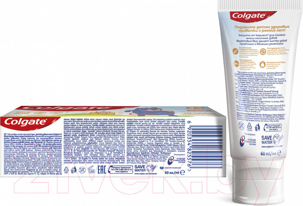 Изображение товара Зубная паста Colgate Для детей 3-5 лет. Нежная мята без фторида (60мл)