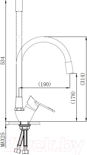 Изображение товара Смеситель РМС SL137W-016F