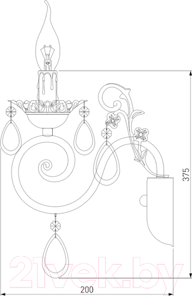 Изображение товара Бра Евросвет Galatea 10009/1 (золото/белый)