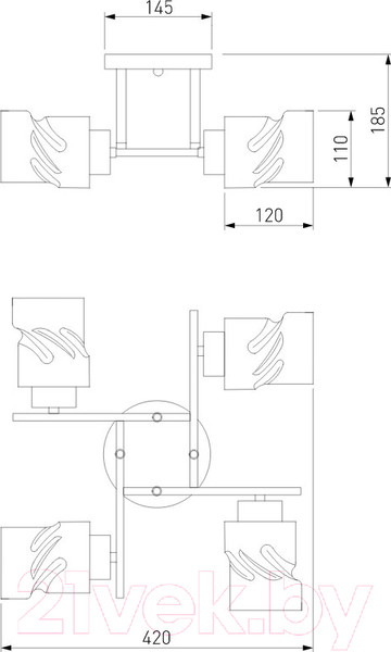 Изображение товара Люстра Евросвет Hilari 30165/4 (черный жемчуг)