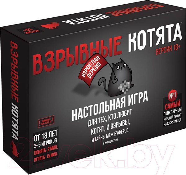 Изображение товара Настольная игра Мир Хобби Взрывные котята 18+ / 915187
