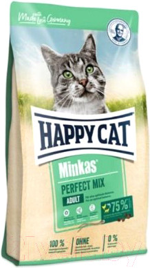 Изображение товара Сухой корм для кошек Happy Cat Minkas Perfect Mix Домашняя птица, рыба и ягненок / 70416 (10кг)
