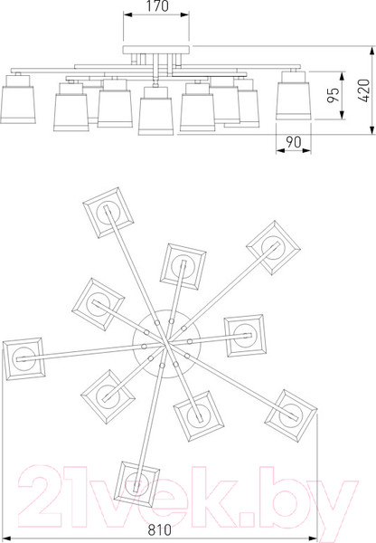 Изображение товара Люстра Евросвет 30162 (хром)