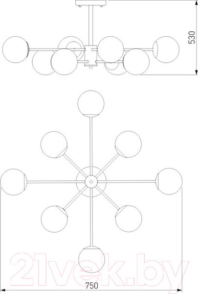 Изображение товара Люстра Евросвет 30166/8 (золото)