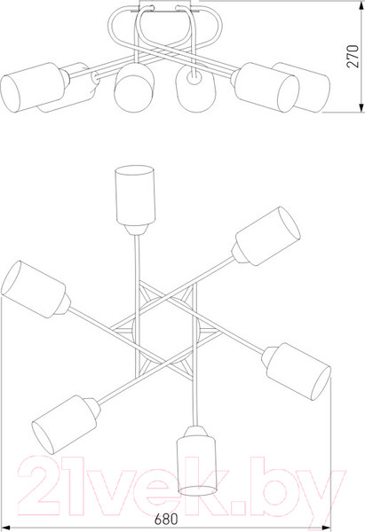 Изображение товара Люстра Евросвет 30167/6 (хром)