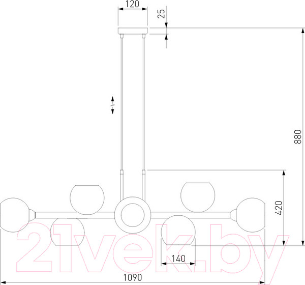 Изображение товара Люстра Евросвет 70113/8 (дымчатый)