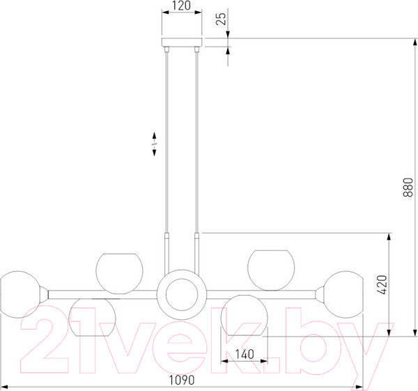 Изображение товара Люстра Евросвет 70113/8 (янтарный)