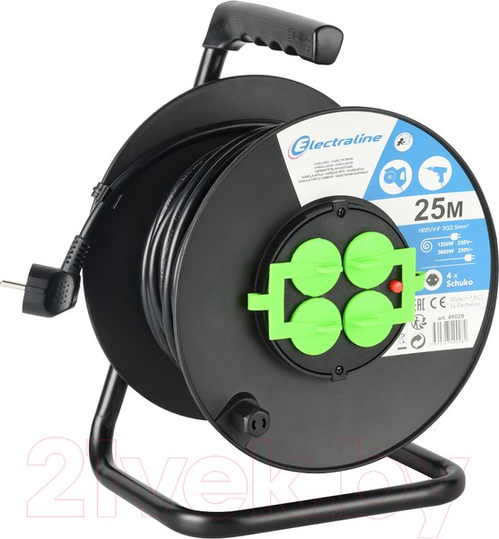 Изображение товара Удлинитель на катушке Electraline 49028 (25м)