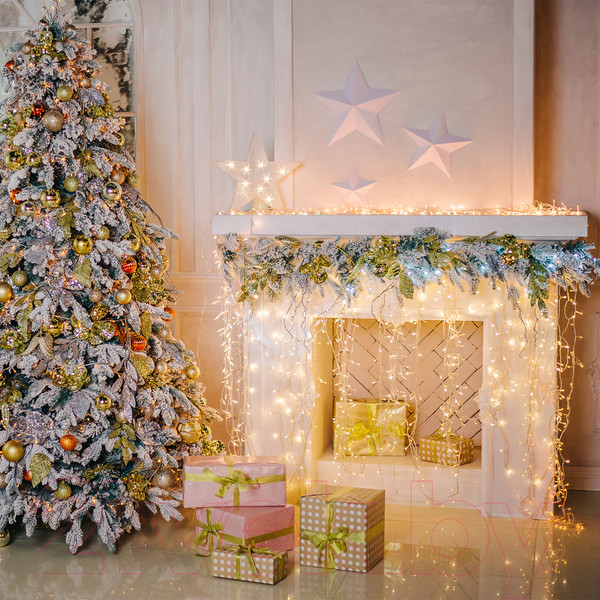 Изображение товара Светодиодная бахрома Евросвет 100-001 IP20 (1.8x0.5м белый)