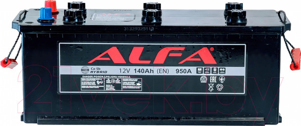 Изображение товара Автомобильный аккумулятор ALFA battery Евро L (140 А/ч)