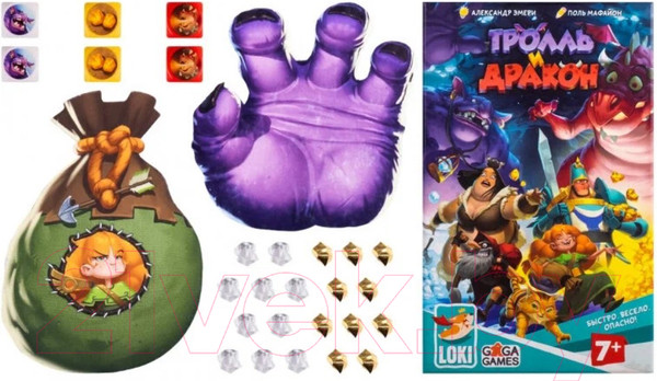 Изображение товара Настольная игра GaGa Тролль и Дракон / GG176