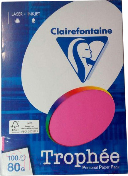 Изображение товара Бумага Trophee A4 80г/м 100л / 4126 (розовый неон)