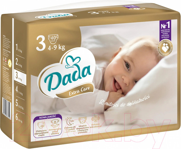 Изображение товара Подгузники детские Dada Extra Care Midi 3 (40шт)