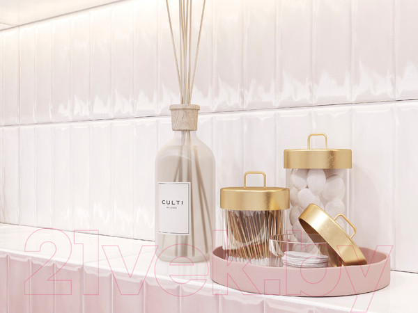 Изображение товара Плитка Cersanit Pudra Рельеф PDG072D (200x440, розовый)