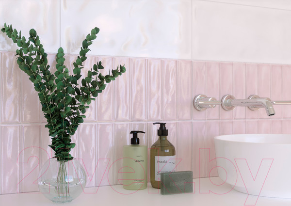 Изображение товара Плитка Cersanit Pudra Рельеф PDG072D (200x440, розовый)