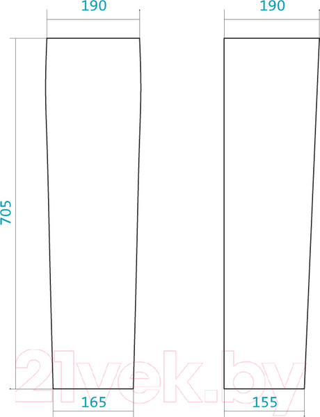 Изображение товара Умывальник Santek Нео 50 (с пьедесталом)